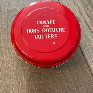 Red Canape and Hors D'oeuvre Cutters